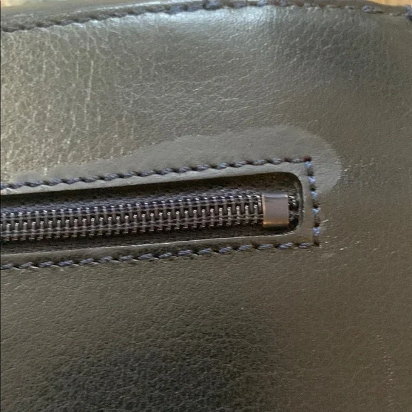 Vintage Pourchet Paris Navy Bag with Structured Design Made in France ๐ซ๐ท - Picture 5 of 15